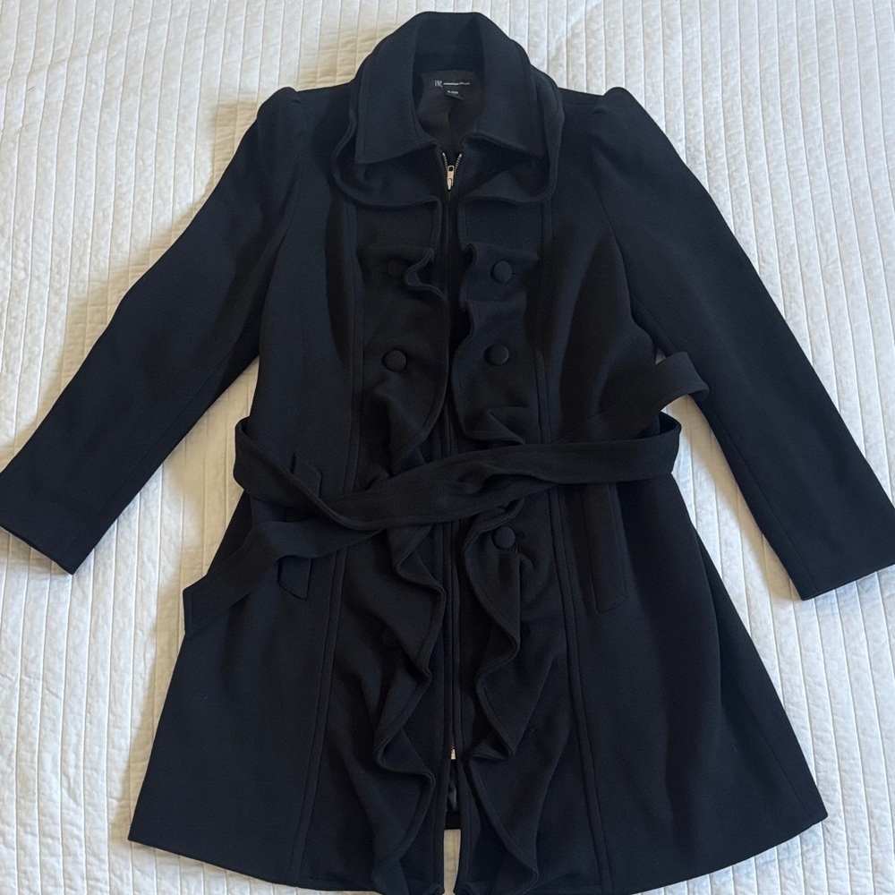 INC International Concepts Black Coat